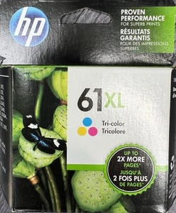 OEM HP 61XL Tri-Color ink jet cartridge CH564WN September 2019 SEALED - Picture 1 of 4