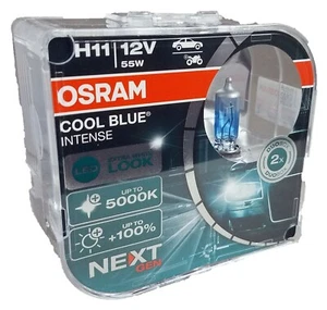 H11 12V 55W PGJ19-2 Cool Blue INTENSE NextGeneration 5000K +100% 2St OSRAM - Picture 1 of 2