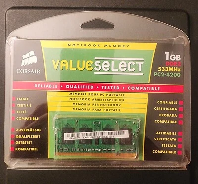 Corsair Memory 1GB DDR2 - 533MHz - PC2-4200 - Computer / Notebook Memory  - Image 1 of 2