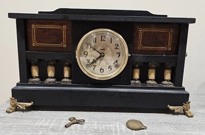 RARE 1915 Antique Ingraham 8 Day Mantle Clock !WORKS GREAT! - Picture 1 of 15