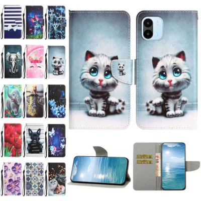 Flower Dog Cat Butterfly Wallet Cover Case For Xiaomi Redmi A1 10C 10A 9 9A 9T - Image 1 of 4
