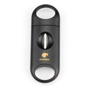 Cortador de cigarros de plástico corte en V hoja de acero inoxidable tijeras afiladas para regalo - Imagen 1 de 7