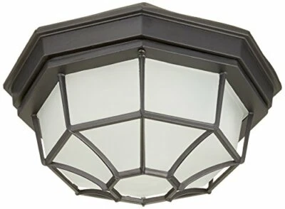 Trans Globe Lighting 40582 BK Outdoor Benkert 5" Flushmount Lantern, Black - Image 1 of 4