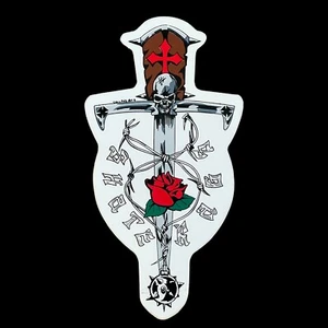 Vintage 1980’s Skate Rags Skateboard Clothing Sticker Large Sword - Picture 1 of 5