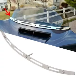 Chrome Batwing Fairing Windshield Windscreen Trim For Harley Touring 2014-2022 - Foto 1 di 18