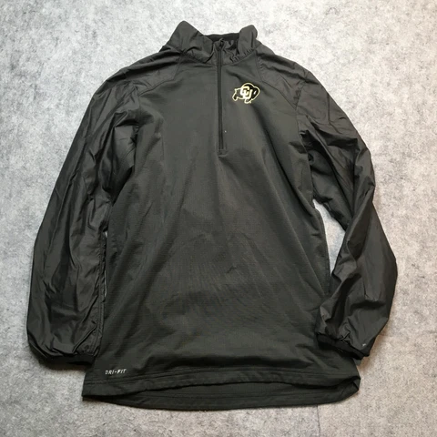 Nike Colorado Buffaloes Jacket Mens Small S Gray 1/4 Zip Dri Fit Logo Training Cover