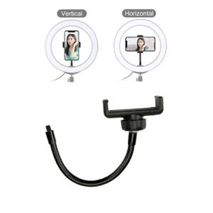 Flexible Clip Mount Holder with Smartphone Clamping Base for Ring Light Tripod