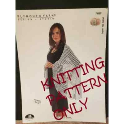 New Plymouth Yarn Design FN89 Super Taj Mahal Oval Lace Shawl Knitting Pattern - Image 1 of 2
