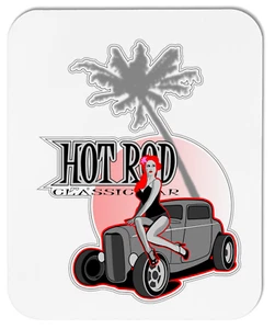 Hot Rod and a Red Head on the Beach - Mouse Pad - Imagen 1 de 1