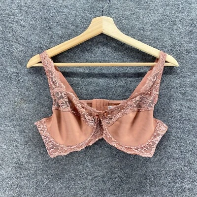 Sujetador Bralette Sin Marca Mujer 40C Rosa Floral Encaje Con Aros Opaco Informal Foto 1 de 4