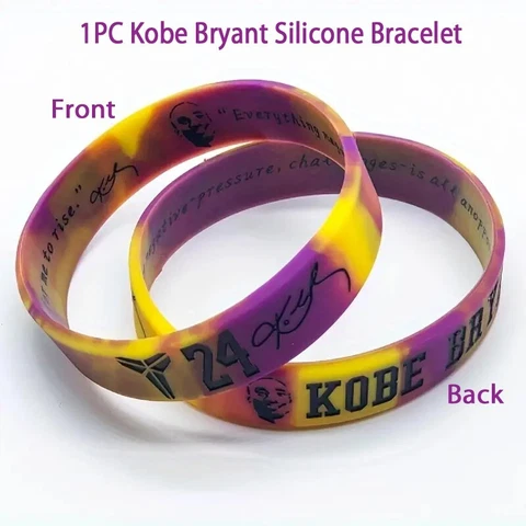 1PC Kobe Bryant Mamba 24 Silicone Wristband Bracelet Cover