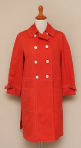 Vintage 1960s Womens Misty Harbor Red Combed Cotton Coat - Picture 1 of 5