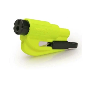 PORTE CLE PREMIERS SECOURS BRISE VITRE COUPE SANGLE JAUNE CLEF SECURITE VEHICULE - Imagen 1 de 4