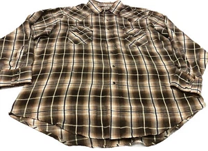 Ely Cattlemen Shirt Mens X Large Pearl Snap Plaid Cowboy Rancher Western - Picture 1 of 9