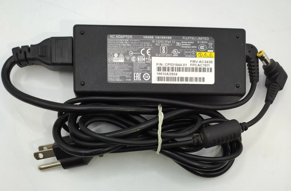 Адаптер питания переменного тока для ноутбука OEM Fujitsu cp531944-01 A090A069L - желтый наконечник - Изображение 1 из 1