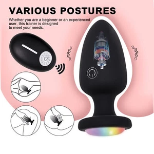 Vibrating Butt Plug Anal Plug With Flashing Light Base Anal Sex Toys For Women - Picture 1 of 64