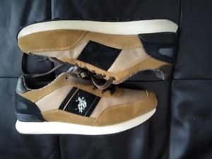 ralph polo trainers beige brown/black size uk8 excellent condition - Picture 1 of 11