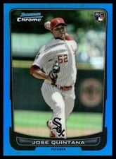 2012 Bowman Draft Picks & Prospects Chrome Blue Refractors Jose Quintana Rookie