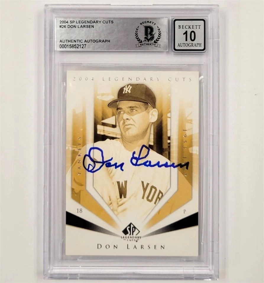 Don Larsen signed 2004 SP Legendary Cuts #26 card autograph BGS BAS 10 auto - Image 1 of 2