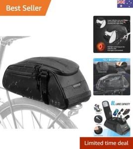 Bike Reflective Rack Bag, Water Resistant Bicycle Rear Seat Pannier Cargo Tru... - Picture 1 of 8