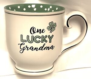 One Lucky Grandma St Patrick’s Day Mug Ceramic Stoneware Spectrum Designz 17oz