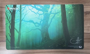 Magic the Gathering Unstable Forest Playmat John Avon Signed - Picture 1 of 3