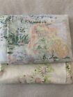 Lot of 2 Vintage Flat Sheets Fabric Pastel Pinks Full Queen