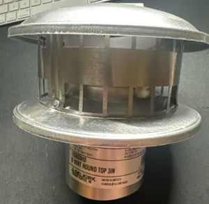 NEW Selkirk 103800 Type "B" Gas Vent 3-Inch Round Top rain cap Stove Venting Cap - Picture 1 of 6