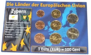 Euro Kursmünzensatz  - Zypern 2008 - Top geschützt im Blister - unzirkuliert - Bild 1 von 2