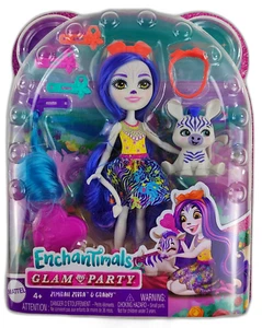 Muñeca Mattel HNV28 Enchantimals Glam Party Zemirah Zebra & Grainy NUEVA EN EMBALAJE ORIGINAL - Imagen 1 de 2