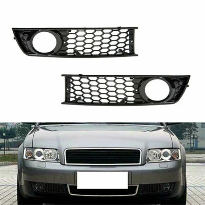 2x Moldura para Audi A4 B6 2002-2005 2004 2003 para-choque dianteiro farol de neblina tampa da grade - Imagem 1 de 4