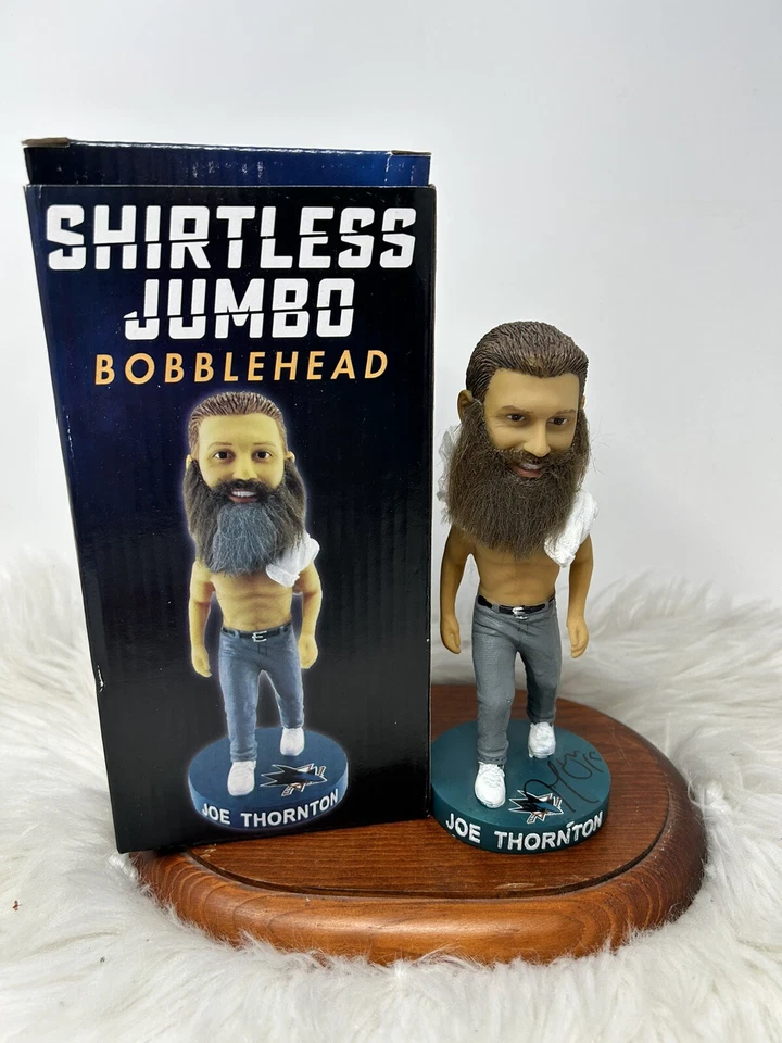 NHL San Jose Sharks Joe Thornton Shirtless Jumbo Bobblehead SIGNED - Image 1 of 4
