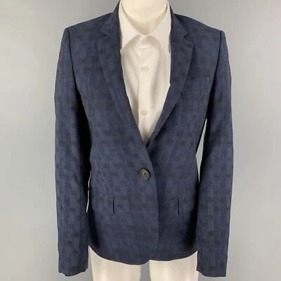 Blazer Chaqueta PS by PAUL SMITH Talla S Azul Marino Patrón Muesca Solapa  Foto 1 de 4