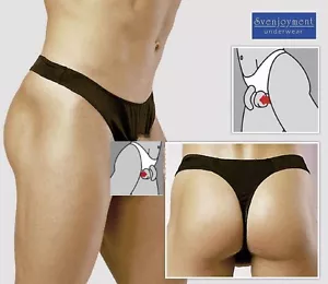 Svenj. Premium Nature Showmaster Rio String 2 Öffnungen schwarz GAY in S bis XXL - Bild 1 von 10