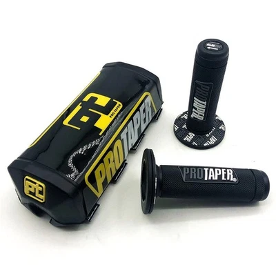 ProTaper Handlebar Grips + Pad Kit Motorcycle Rubber Hand Grip Dirt Bike OffRoad - Image 1 of 3