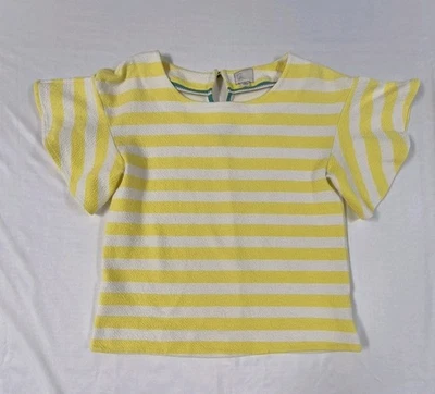 Camisa Anthropologie 9-H15 STCL Texturizada Rayas Amarillas XS Con Mangas Acampanadas Foto 1 de 4