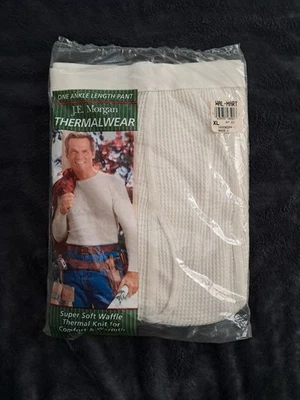 Pantalón De Colección JE Morgan Long Johns Waffle Ropa Térmica Hombres XL Blanco Nuevo Stock Antiguo Foto 1 de 4