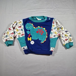 Vintage Hush Puppies Pullover Dino Dinosaurier, 18 Monate, 90er - Bild 1 von 4