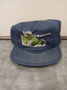 De Colección Steiger Tractor Sombrero Denim Snapback Equipo Agrícola Logo Gorra Hecho en EE. UU. - Imagen 1 de 10