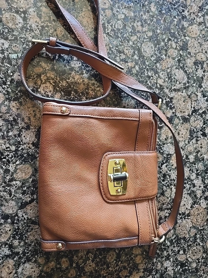 Merona Brown Small Leather Purse Shoulder Bag - Image 1 of 4