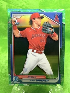 John Wimmer - Lunar Glow - 2024 Bowman Chrome #BCP-78 Los Angeles Angels - Picture 1 of 9