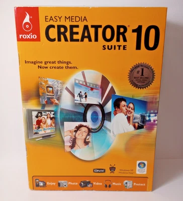 Roxio Easy Media Creator Suite 10-Software on CD-KEY Serial Number, and Booklet! - Image 1 of 3