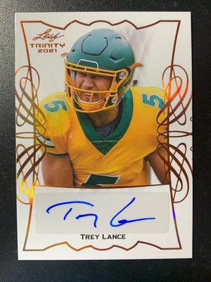 2021 Leaf Trinity  #TPA-TL2 Trey Lance RC Rookie Auto Autograph - Image 1 of 2