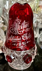 1894 EAPG Riverside Box in Box Ruby Flash 7" Krug Atlantic City TOP - Bild 1 von 5