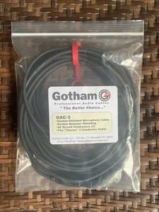 Gotham GAC-3 Mikrofonkabel Baugruppe 25 Fuß schwarz - Bild 1 von 2