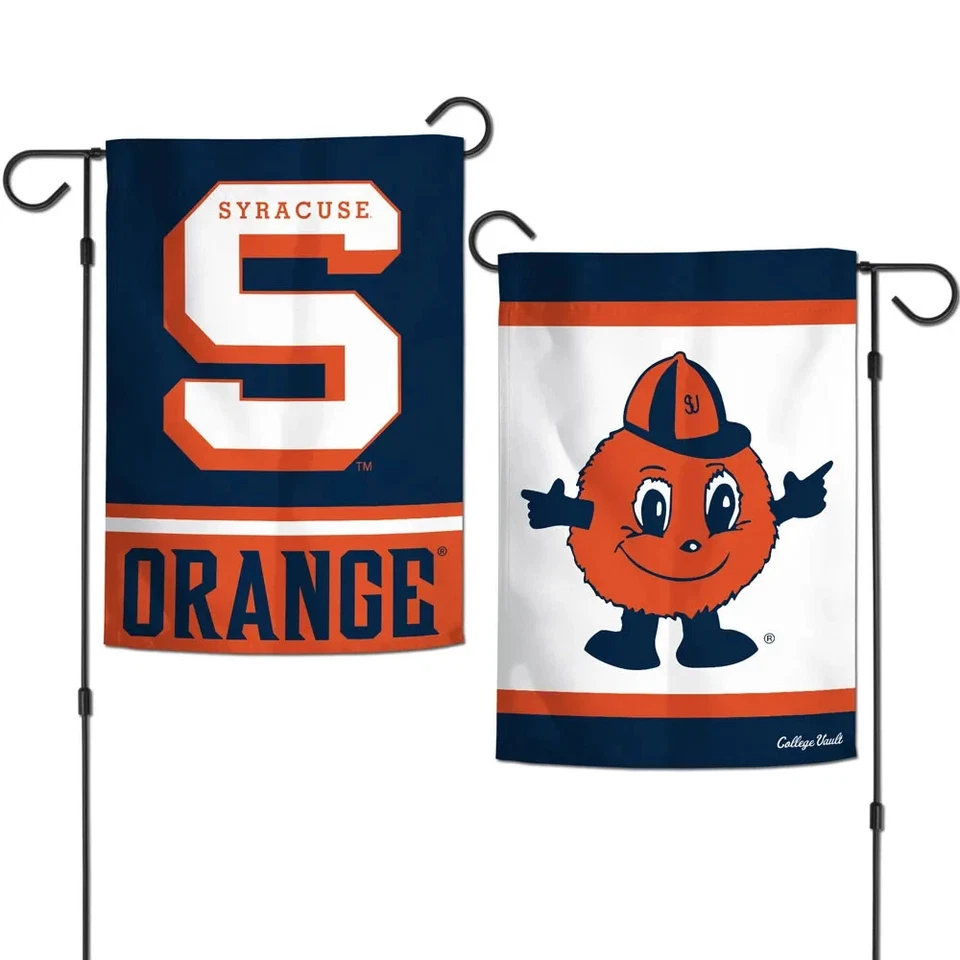 Bandera de jardín de doble cara naranja Syracuse NCAA 12" X 18" yarda Foto 1 de 1
