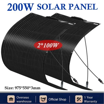 200W Flexibel Solarmodul Solarpanel Photovoltaik Solarmodule für Wohnmobil - Bild 1 von 4