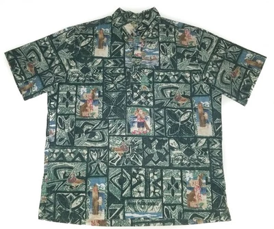 REYN SPOONER Hawaiian Christmas Shirt VTG 2007 Mele Kalikimaka Limited Santa LG - Image 1 of 4