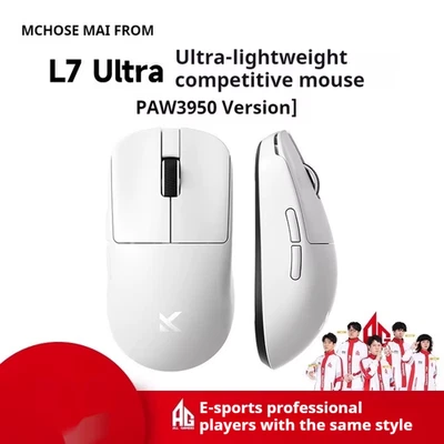 Ultra + Mouse Wireless Tri-Mode 2.4G BT PAW3395 8K Ricaricabile Portatile Person - Immagine 1 di 4