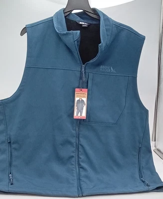 Chaleco softshell ligero con cremallera completa Eddie Bauer para hombre AZUL Foto 1 de 4